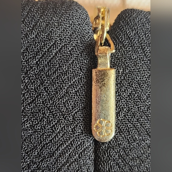 Trina Turk Black Flutter Sleeve Cocktail Evening Party Dress V-Neck Silk Trim - Picture 7 of 9